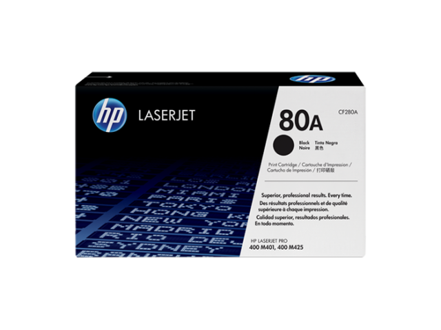 TONER ORIGINAL HP 80A LASERJET BLACK (CF280A) Référence: CF280A