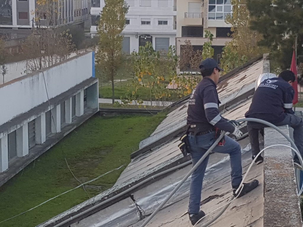 Installation caméras de surveillance OFPPT ISTA Route Aéroport Tanger par CMS GLOBAL